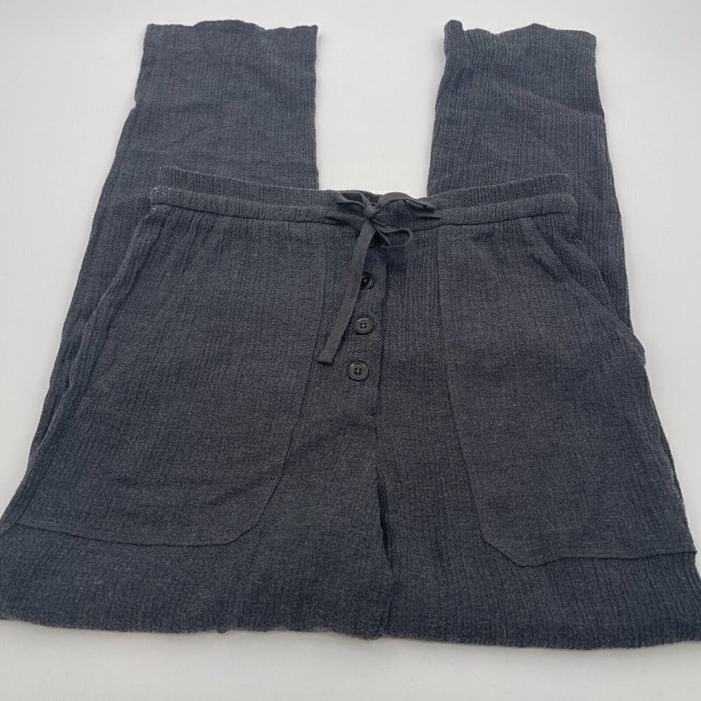 Zara Womens Pants Small Gray Button Drawstring Pull On Casual Stretch Knit Boho - Picture 3 of 16